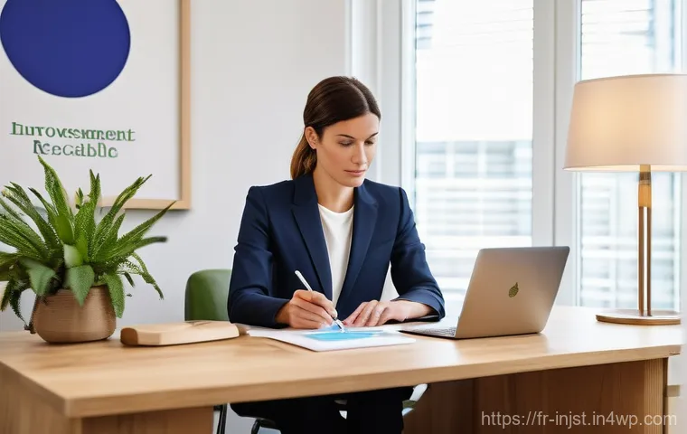 임팩트 투자에 대한 정부의 지원 정책 - A vibrant, optimistic scene depicting the convergence of sustainable investment and public support i...