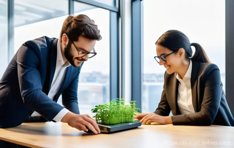 임팩트 투자에 대한 정부의 지원 정책 - A focused and empowering image illustrating the clarity and guidance offered by sustainable investme...