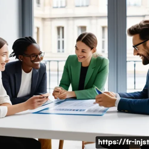 임팩트 투자와 사회적 가치 창출 - **Prompt: "A vibrant, optimistic scene in a modern French city, showcasing the concept of impact inv...