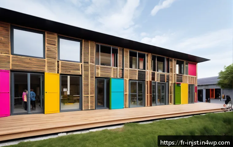 임팩트 투자 사례 문화 산업 - A vibrant cultural center renovated from an old abandoned building in a French urban neighborhood, b...