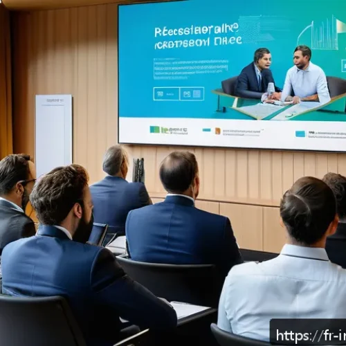 Home 17 임팩트 투자와 투자자의 역할 - A professional conference scene in Paris, featuring diverse financial experts and investors discussi...